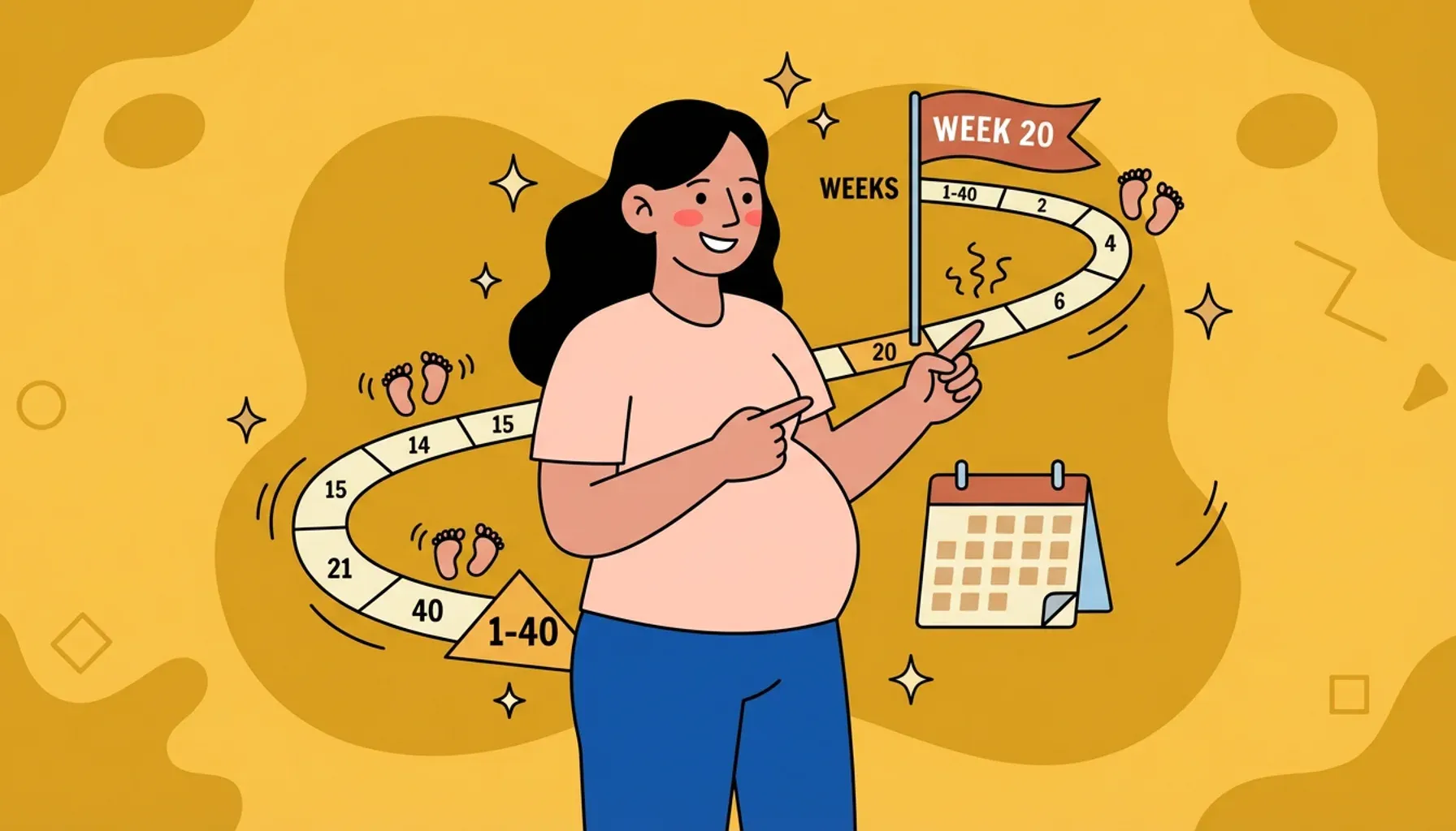 Cruzaste el punto medio de tu embarazo