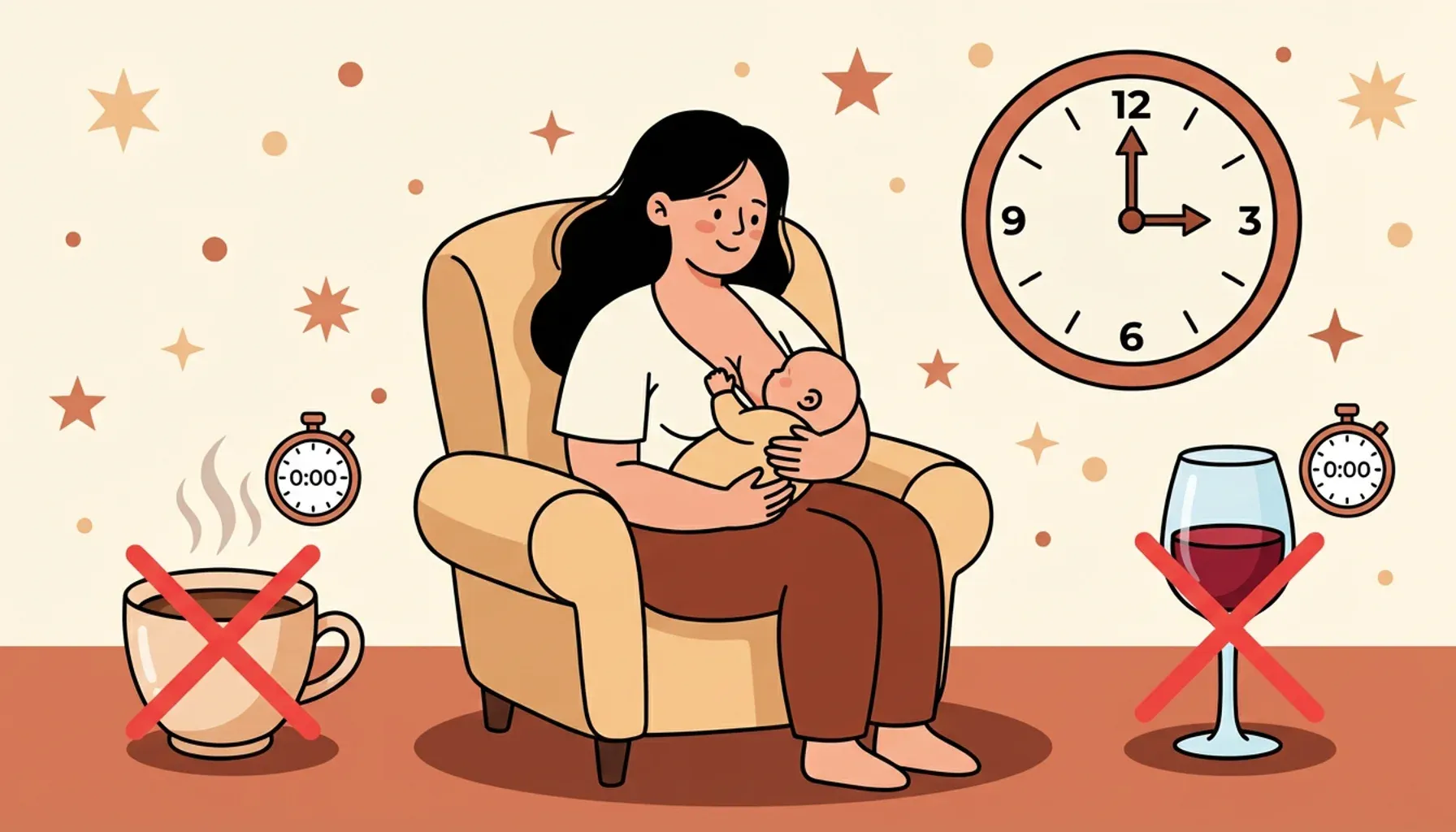 Café y vino: cómo afectan la lactancia