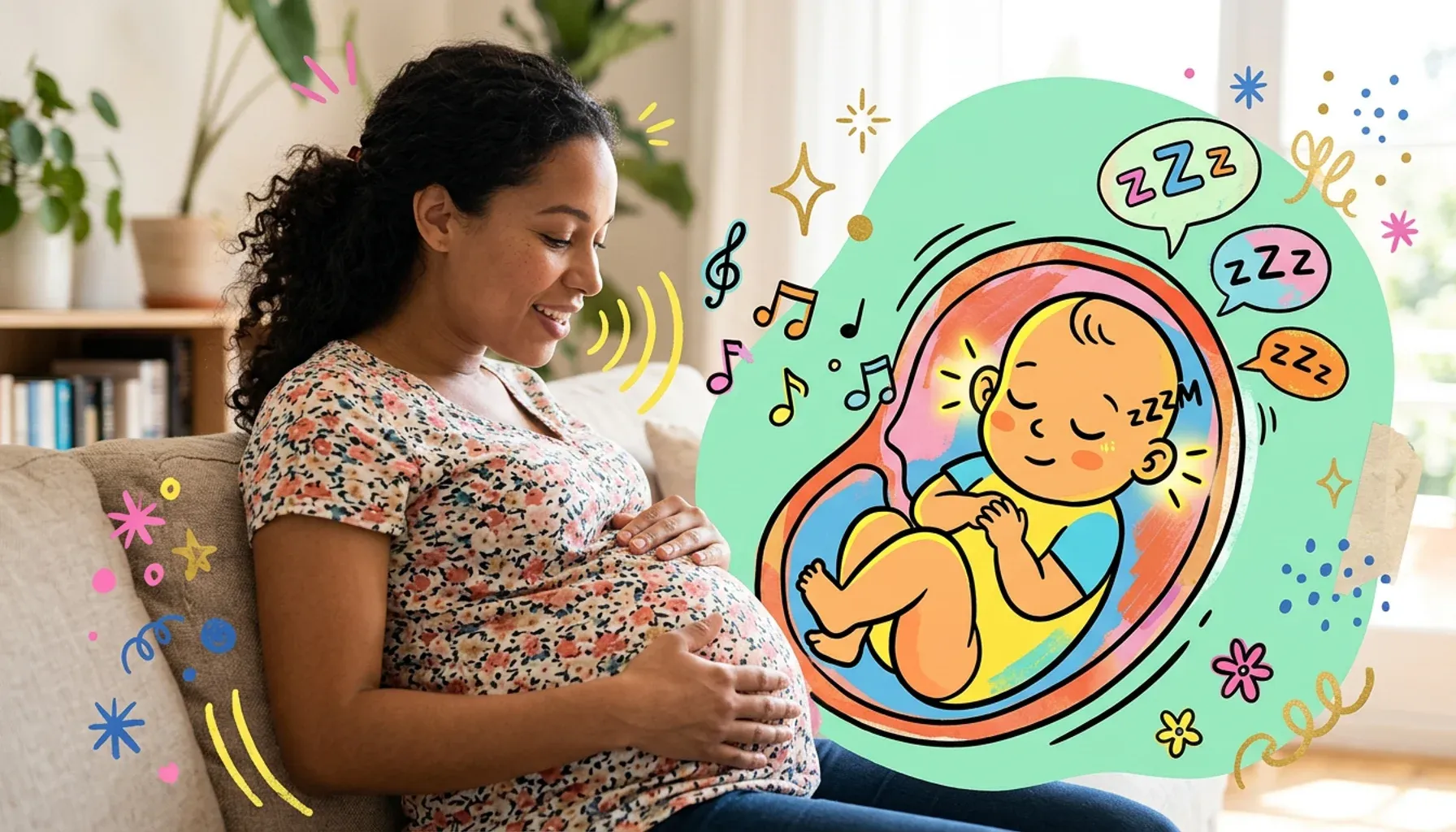 El bebé puede oír la voz de mamá