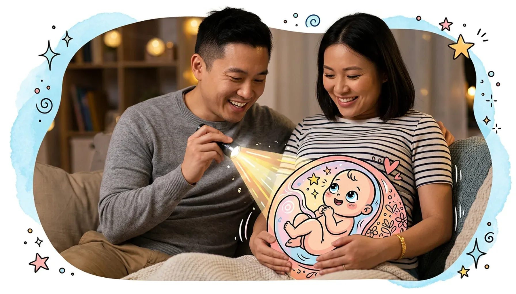 El bebé ya abre los ojos