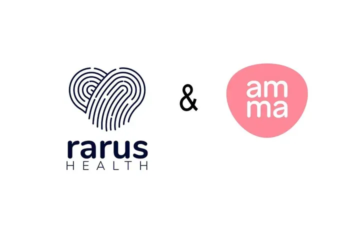 Logotipos de Rarus Health y amma
