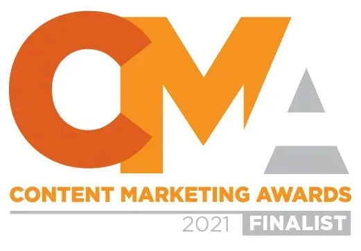 Logotipo de finalista de los Content Marketing Awards 2021
