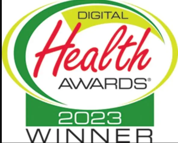 Logotipo de ganador de los Digital Health Awards 2023
