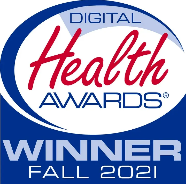 Logotipo de ganador de los Digital Health Awards de otoño de 2021