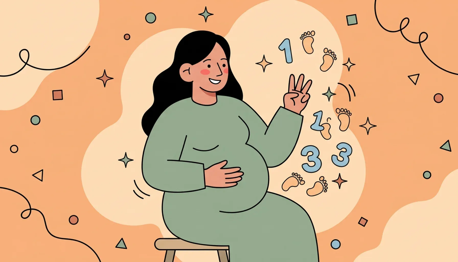 Um, dois, três: contando com o bebê
