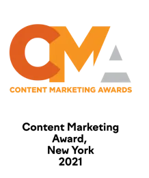 Insignia de los Content Marketing Awards 2021, Nueva York